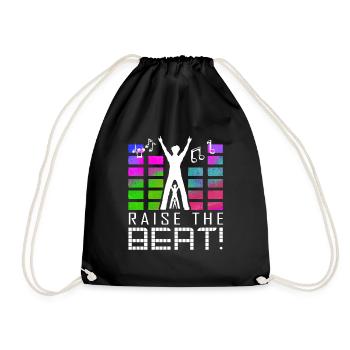 Battez le volume fort musique fête alcool - Sac de sport léger - noir - Devant