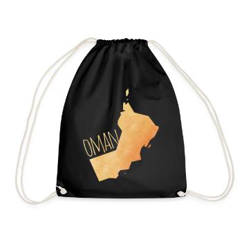Oman - Drawstring Bag - black - Front