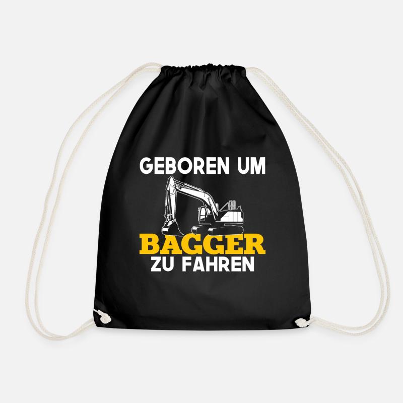 Baggerfahrer Sprüche Bagger Baggerführer Baustelle - Turnbeutel - Schwarz