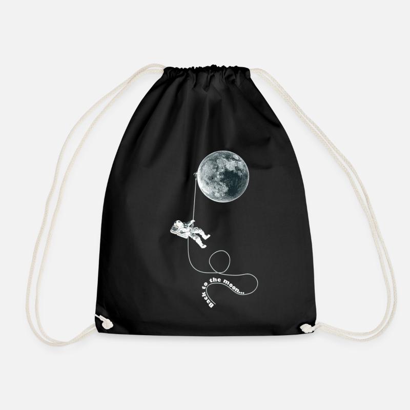 moon rope astronaut white - Turnbeutel - Schwarz