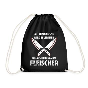 Butcher butcher butcher - Drawstring Bag - black - Front