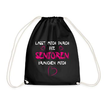 Geriatric nurse - care - Drawstring Bag - black - Front