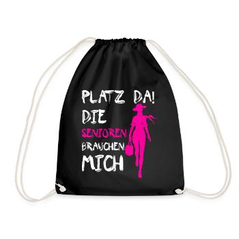 Geriatric nurse - care - Drawstring Bag - black - Front