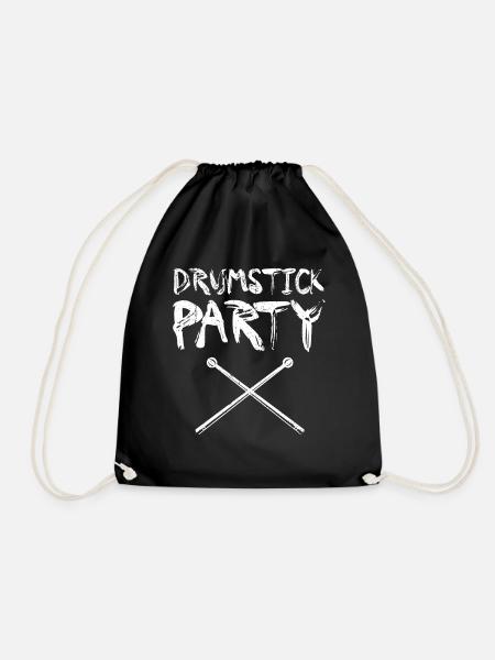 Drummer Drum Drum Drums - Drawstring Bag - black