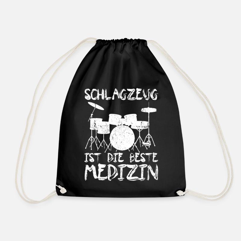 Schlagzeuger Schlagzeug Drum Drums - Turnbeutel - Schwarz