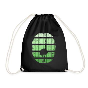 autruche - Sac de sport léger - noir - Devant