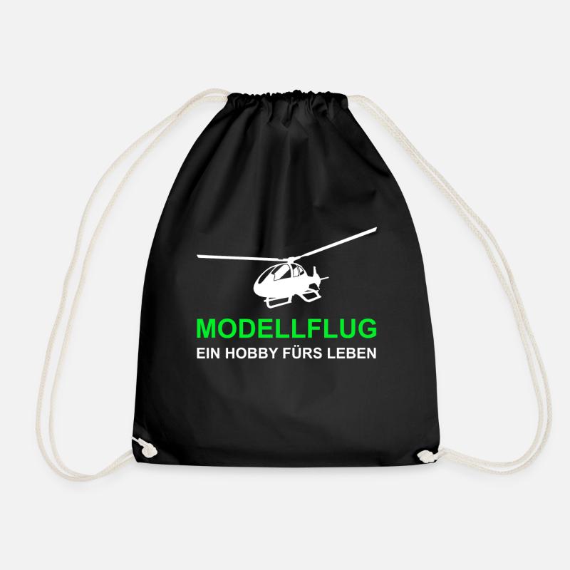 Modellbau Modellflug Hubschrauber - Turnbeutel - Schwarz
