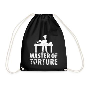 Physiotherapist Humorous Gift Saying Funny - Drawstring Bag - black - Front