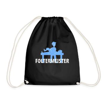 Physiotherapeut Humorvoll Geschenk Spruch Lustig - Turnbeutel - Schwarz - Vorne