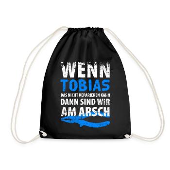 Heimwerker Tobias - Turnbeutel - Schwarz - Vorne