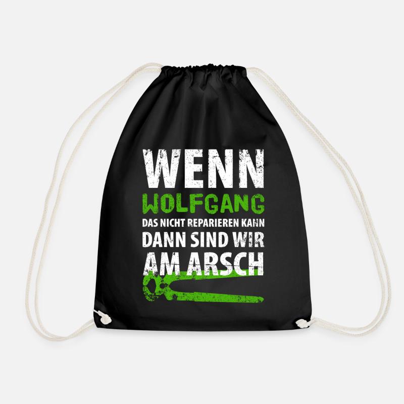 Heimwerker Wolfgang - Turnbeutel - Schwarz