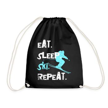 Ski Ski Ski Skieur Descente - Sac de sport léger - noir - Devant