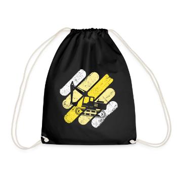 Excavator - Drawstring Bag - black - Front