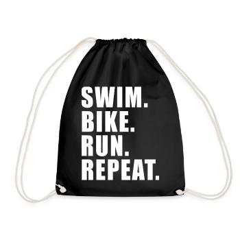 CADEAU DE RÉPÉTITION DU VÉLO DE BAIN TRIATHLON TRIATHLON - Sac de sport léger - noir - Devant
