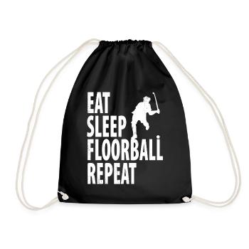 Floorball - Drawstring Bag - black - Front