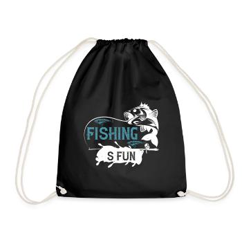 Idée cadeau pêche amusante pour les enfants et les pêcheurs - Sac de sport léger - noir - Devant
