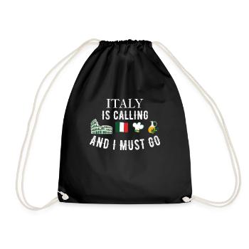 Italie italienne italienne femme cadeau de vacances de Rome - Sac de sport léger - noir - Devant