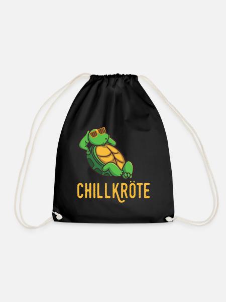 The chill toad - Drawstring Bag - black