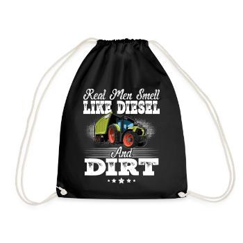 Tracteur disant drôle - Sac de sport léger - noir - Devant