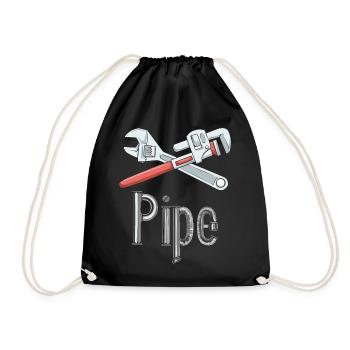 Plumber Plumber Funny Tool Gift - Drawstring Bag - black - Front