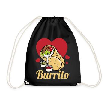 Burrito Lovers - Drawstring Bag - black - Front