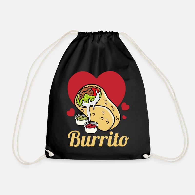 Burrito Liebhaber - Turnbeutel - Schwarz