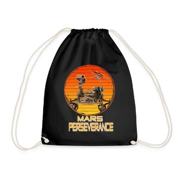 Mars Perseverance Rover Mars Mission - Drawstring Bag - black - Front