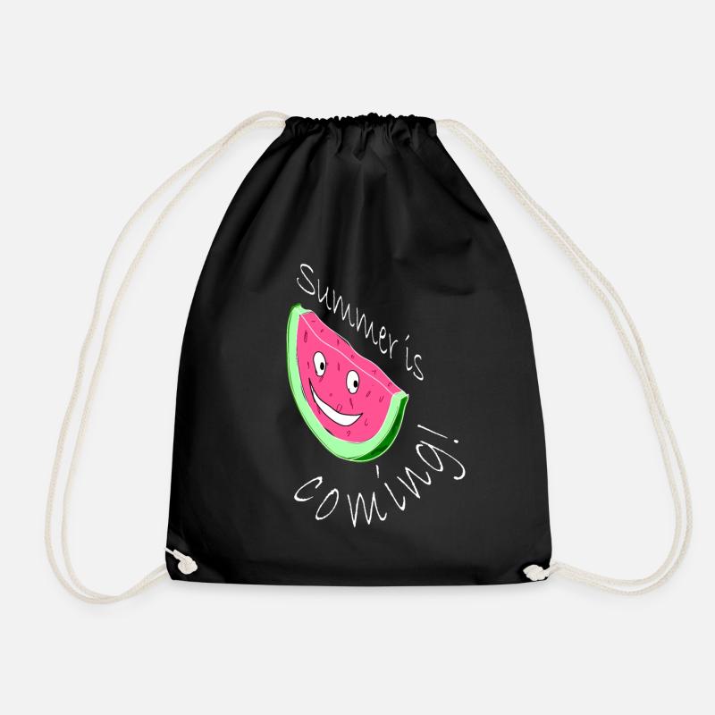 Melone Melonen Wassermelone - Turnbeutel - Schwarz
