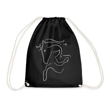 Cheval et Cavalier - Sac de sport léger - noir - Devant
