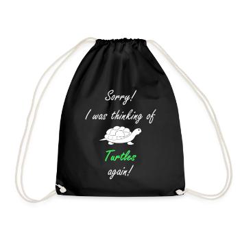 Turtle Turtle - Drawstring Bag - black - Front