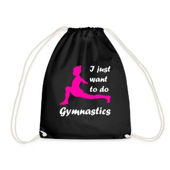 Gymnaste handstand gymnastique - Sac de sport léger - noir - Devant