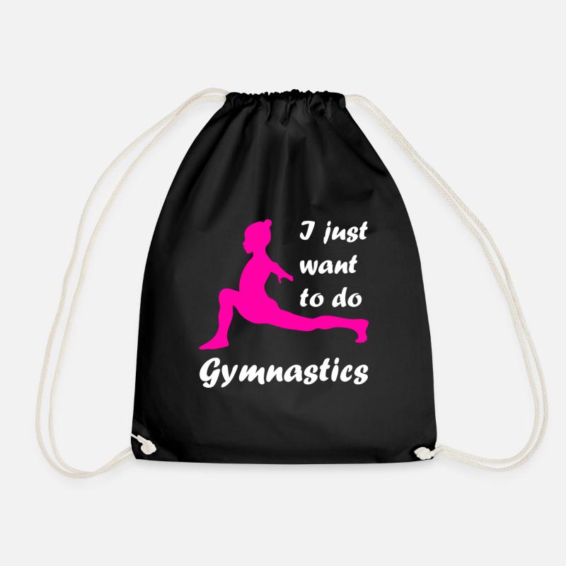 Gymnast handstand gymnastics gymnastics - Drawstring Bag - black
