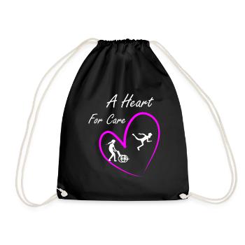 Elderly nurse care for the elderly - Drawstring Bag - black - Front