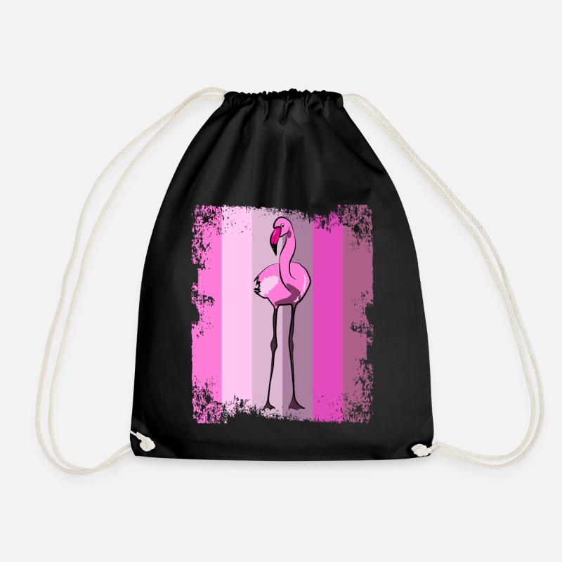 Flamingos Flamingo - Drawstring Bag - black