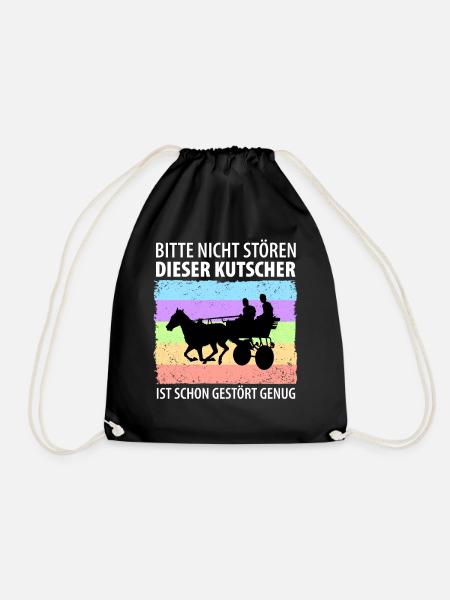 Kutscher Kutsche Pferdekutscher Kutschieren - Turnbeutel - Schwarz