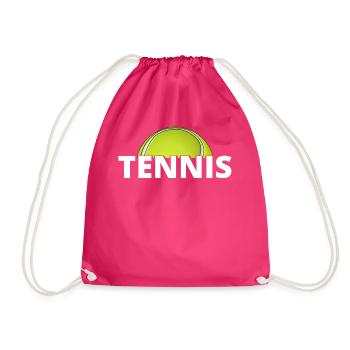 tennis / Tennis / Tennis spieler / Tennis Spielen - Turnbeutel - Fuchsia - Vorne