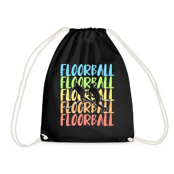 Floorball - Turnbeutel - Schwarz - Vorne