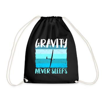 Glider Gliding Gliding Glider - Drawstring Bag - black - Front
