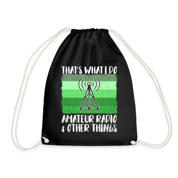 Amateur Radio Radio Radio Radio Radio Amateur Gift - Drawstring Bag - black - Front