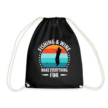 Pêche pêche pêche - Sac de sport léger - noir - Devant