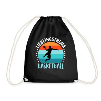 Basketballspieler Basketball Basketballer Spruch - Turnbeutel - Schwarz - Vorne