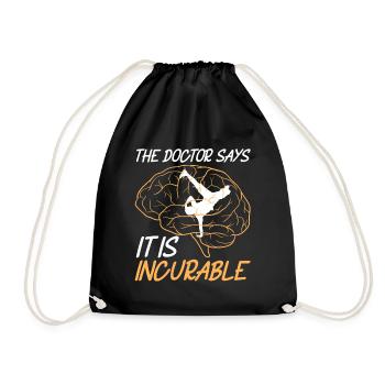 Breakdance Breakdancer Hip Hop Geschenk - Turnbeutel - Schwarz - Vorne