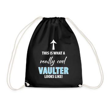 Horses Horse Vaulter Vaulting Volti Vintage - Drawstring Bag - black - Front