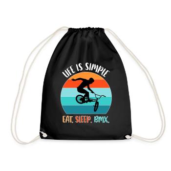 BMX - Drawstring Bag - black - Front