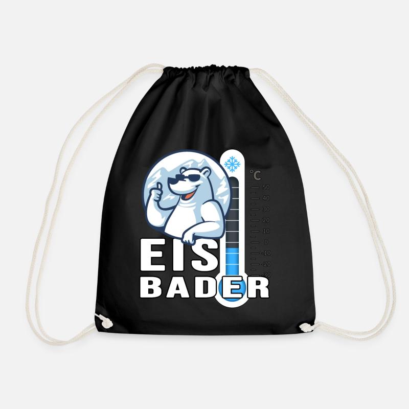 winterbader eisbär ice cool eisbader cold temp - Turnbeutel - Schwarz