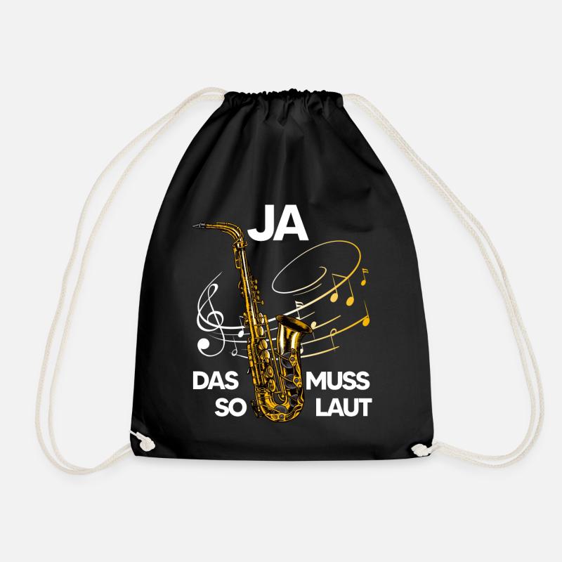saxophone ja muss so laut.bariton legende musik - Turnbeutel - Schwarz