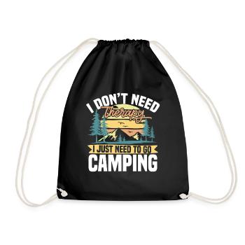 Je n’ai pas besoin de thérapie, j’ai juste besoin d’aller camper - Sac de sport léger - noir - Devant