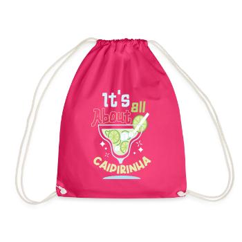 It's All About Caipirinha - Drawstring Bag - fuchsia - Front