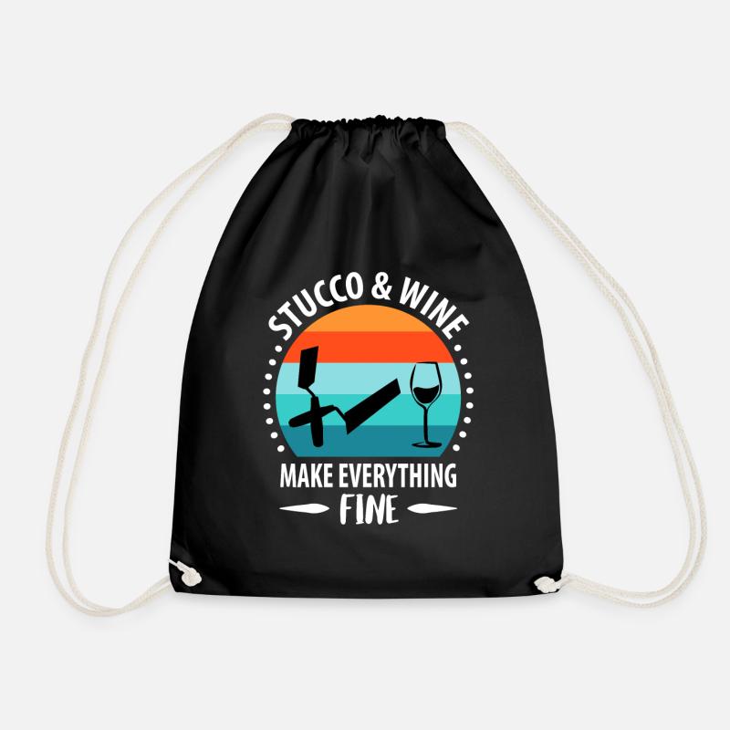 Plasterer Plasterer Plasterer Plasterer Gift - Drawstring Bag - black