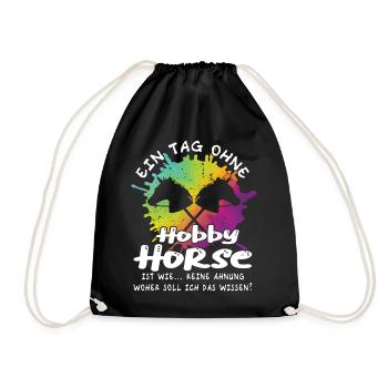 Hobby Horsing - Hobby Horse - Turnbeutel - Schwarz - Vorne